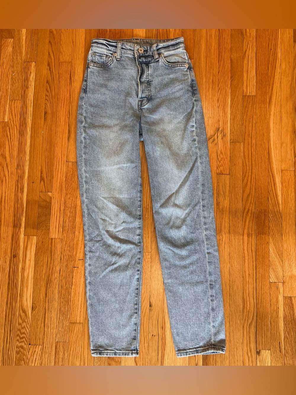 H&M &DENIM HIGH WAISTED MOM JEANS SZ 0